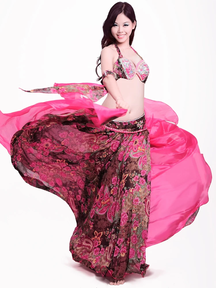 Женский костюм для танца живота профессионального с бюстгальтером и поясом