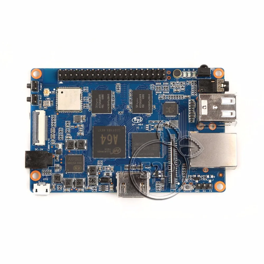 Banana Pi M64 BPI A64 64 разрядный четырехъядерный процессор 2 Гб ОЗУ с Wi Fi Bluetooth 8 eMMC demo одна
