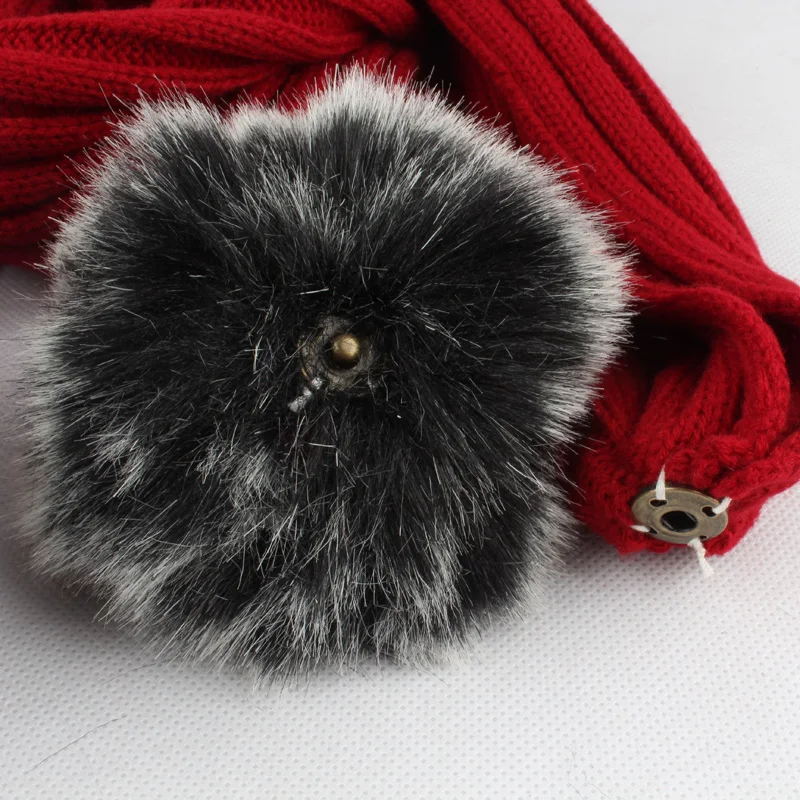 Зимняя теплая женская шапка и шарф из искусственного меха 2017 комплект двух