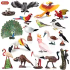 Экшн-фигурки Oenux, лесные птицы, животные, попугай, фламинго, Орел, сова, ПВХ садовая миниатюрная коллекционная игрушка, подарок для детей