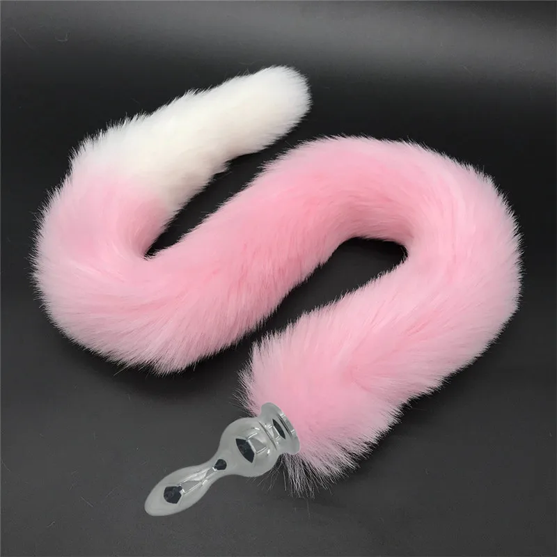 80cm Long Fox Tail Fetish Head Bunny Rabbit Plug Cosplay Animal Pet Tails Anal Butt Halloween | Красота и здоровье