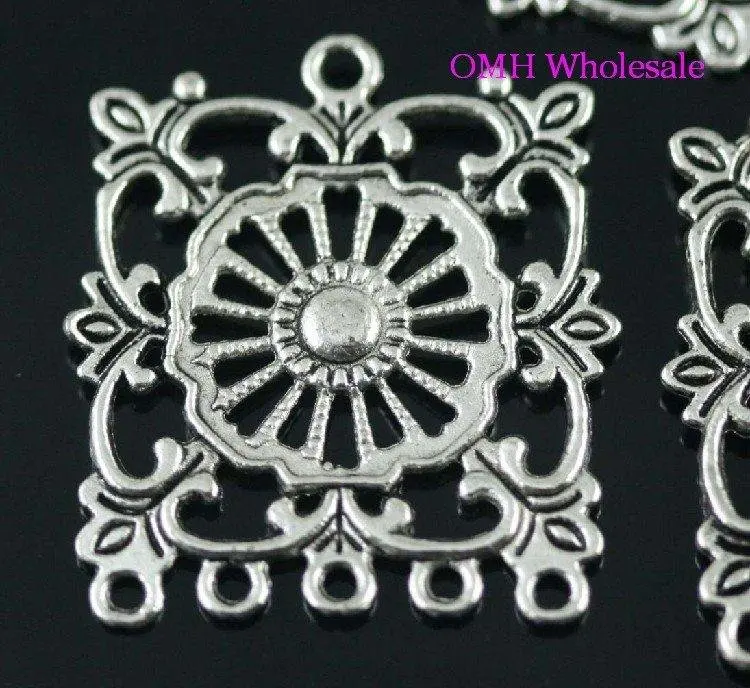 OMH оптовая продажа бесплатная доставка 4 шт. тибетские серебряные подвески серьги