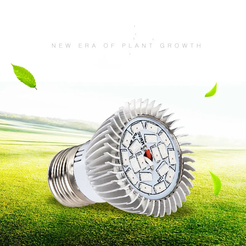 E27 8 Вт SMD 18 Светодиодная лампа для выращивания растений с питанием от источника бусины 12 Красный 6 синий комнатные выращивания рассады Cultivo комнатное растение цветы растения заполняющий свет лампы