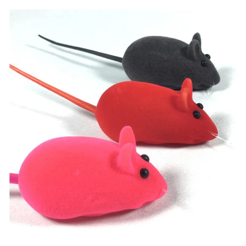 

3 шт., резиновая Интерактивная забавная игрушка для кошек, маленькая мышь, реалистичные звуковые игрушки для кошек, игрушки для кошек