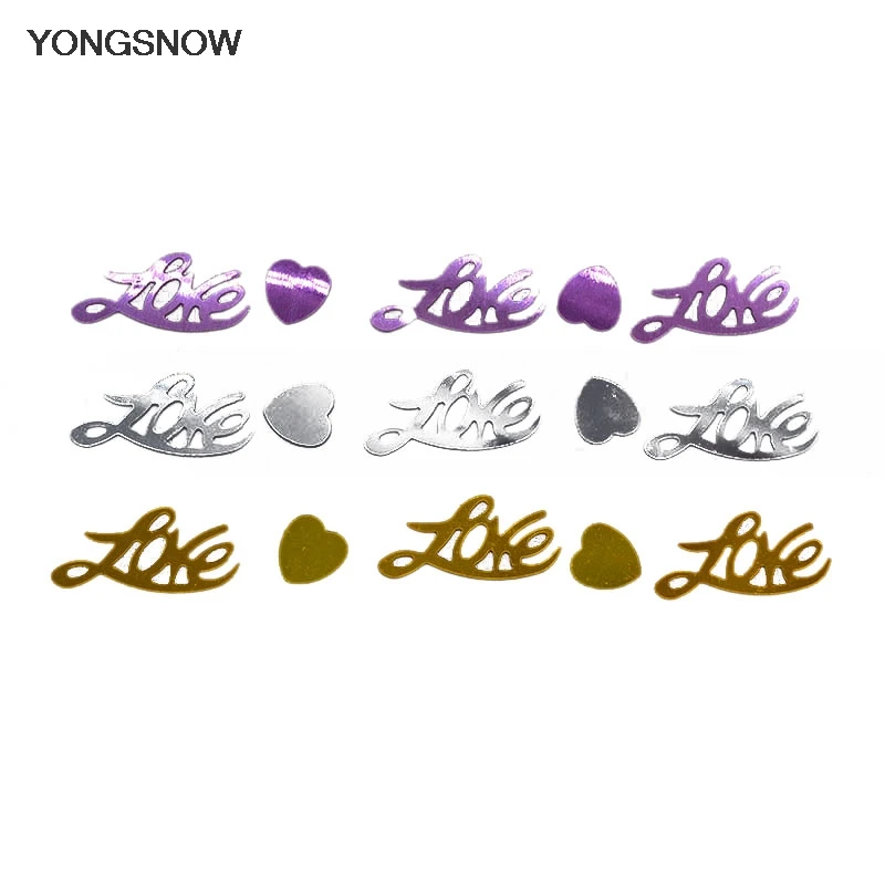 15 г Мини Любовь Сердце акриловый Конфетти Для украшения стола золото/серебро