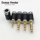 1 шт., Hi-Fi, Медь Немагнитный 2,5 мм3,5 мм4,4 мм 3 4 5 полюс стерео джек углеродное волокно ремонт наушников аудио разъем