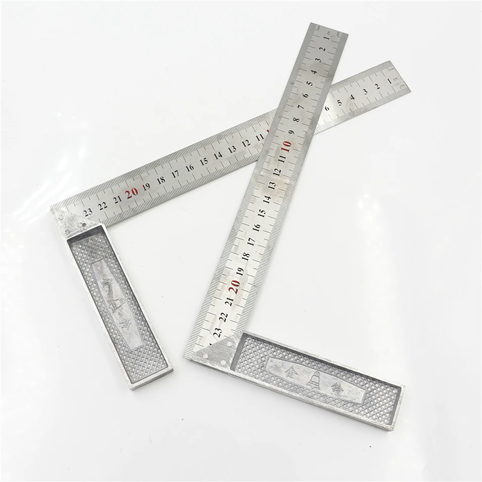 New Metal Steel Engineers Try Square Set Wood Measuring Tool Right Angle Ruler 90 Degrees Measurement Instruments 25cm/30cm | Инструменты