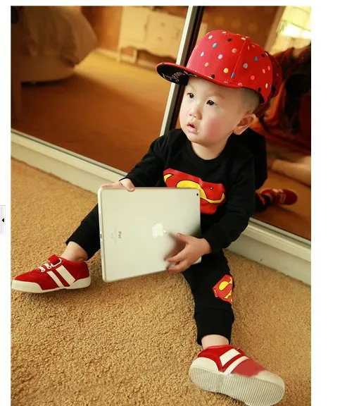 2014 new hero Superman unisex baby boy girl sets children Spring fashion long-sleeved jacket | Детская одежда и обувь