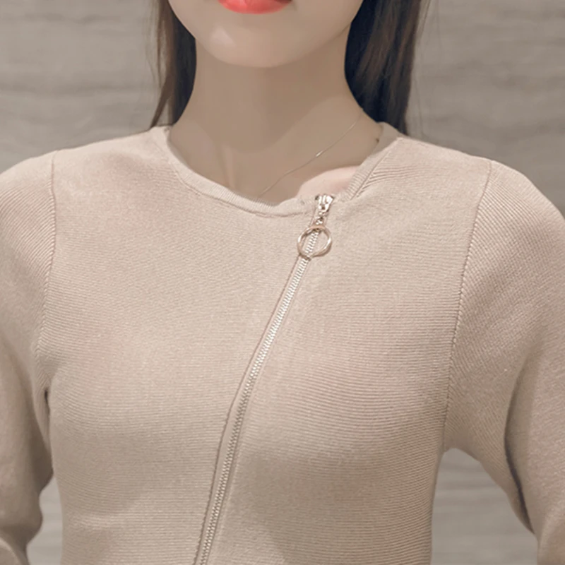 Лидер продаж Стильное женское эластичное трикотажное платье Осень-зима новинка