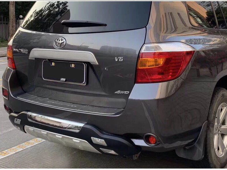 Подходит для Toyota highlander 2009 2010 2011 передний+ задний бампер диффузор бамперы для губ защитная накладка ABS хромированная