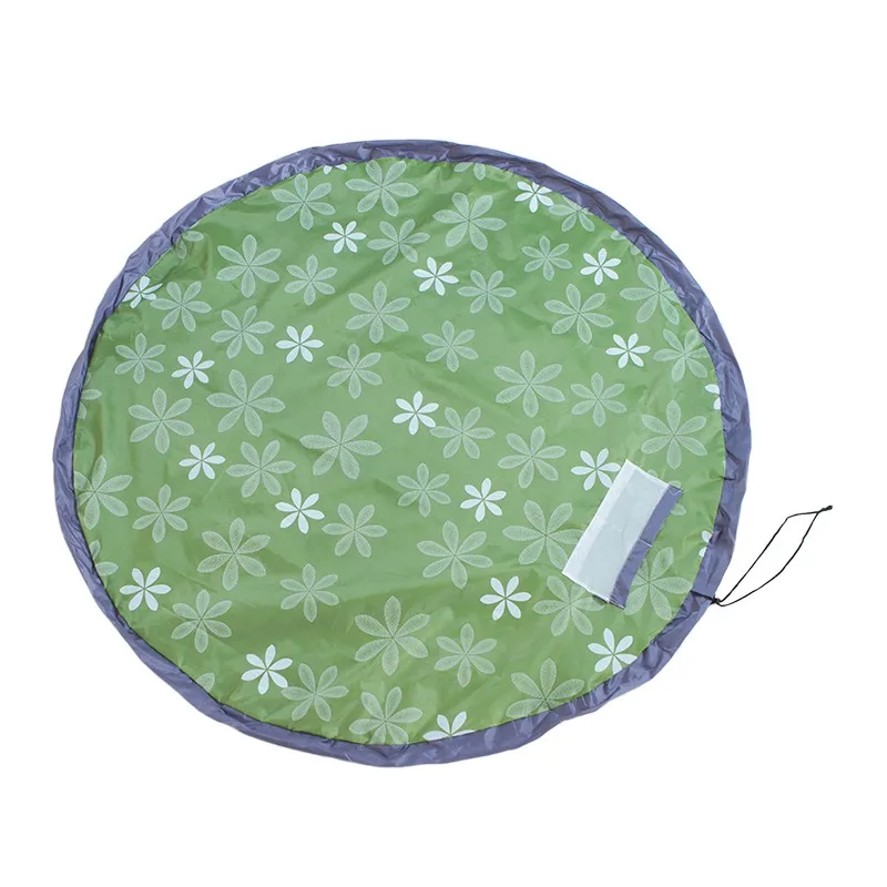 140cm Green BAKINGCHEF/сумка для хранения детских игрушек, детские игровые коврики на шнурке, напольный коврик, походный органайзер, ковровые сумки, аксессуары - Цвет: 140cm Green