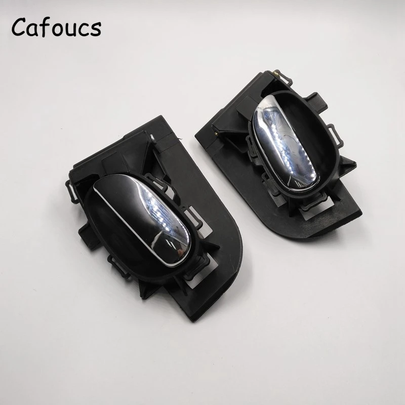 Cafoucs хром внутренняя ручка двери для peugeot 206 207 для Citroen C2 межкомнатных дверей Замена аксессуары