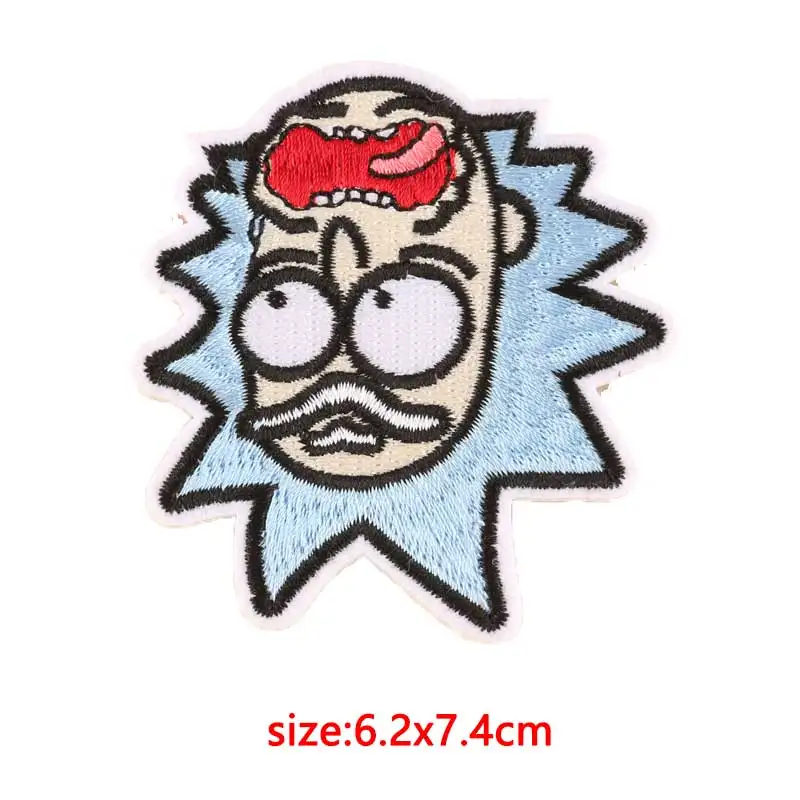 F-P0030 DIY Rick And накладки Morty железные нашивки для одежды Аниме заплатка для одежды полосы Аппликации, нашивки bordados para la ropa - Цвет: F-P0030