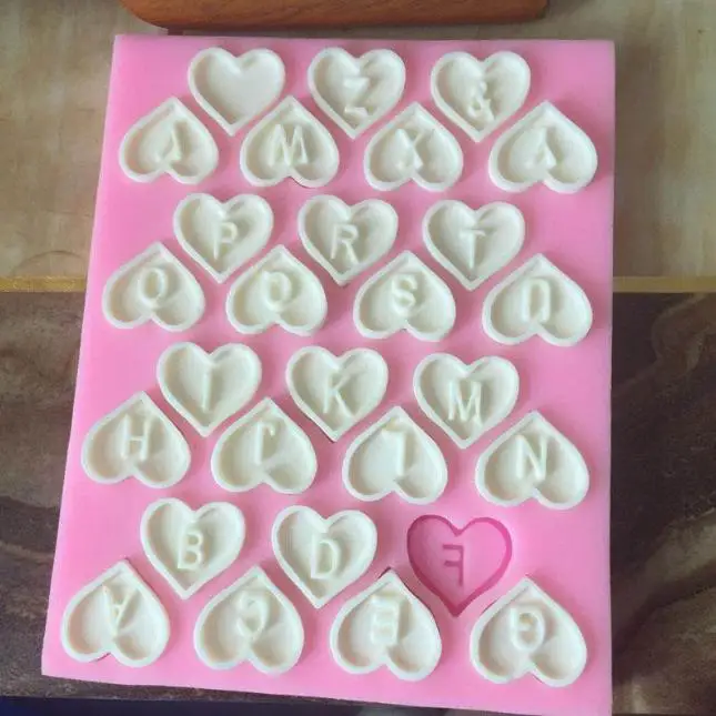 Послушание силиконовые формы письма шоколад Fimo глины конфеты Fondant украшения