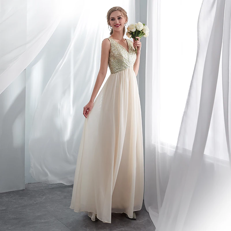 Forevergracedress платья для выпускного вечера цвета шампанского 2019 высокое качество v