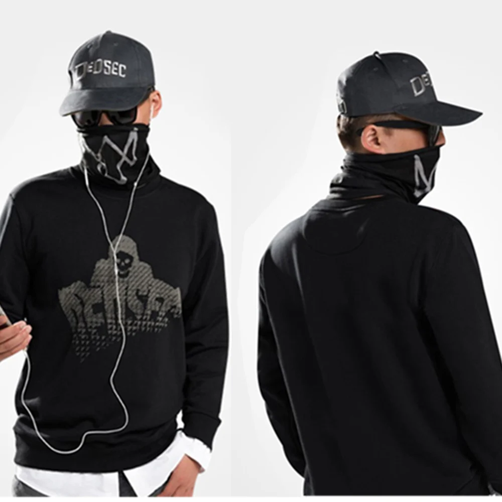 Игра Watch Dogs 2 Маркус Холлоуэй Длинный Рукав Толстовка Косплей Костюм Маркус толстовка рубашка