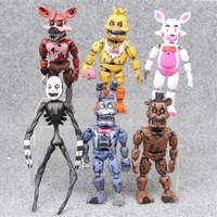 6 pcsset five night at freddy anime figure fnaf bear action figure pvc model freddy toys for children gifts
