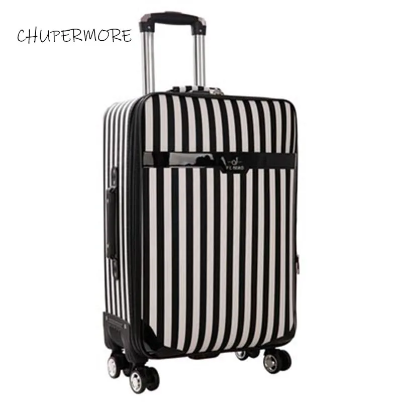 Chupermore модные граффити из искусственной кожи сумки на колёсиках Spinner Для мужчин чемодан колеса 20 дюймов для женщин носить пароль тележка