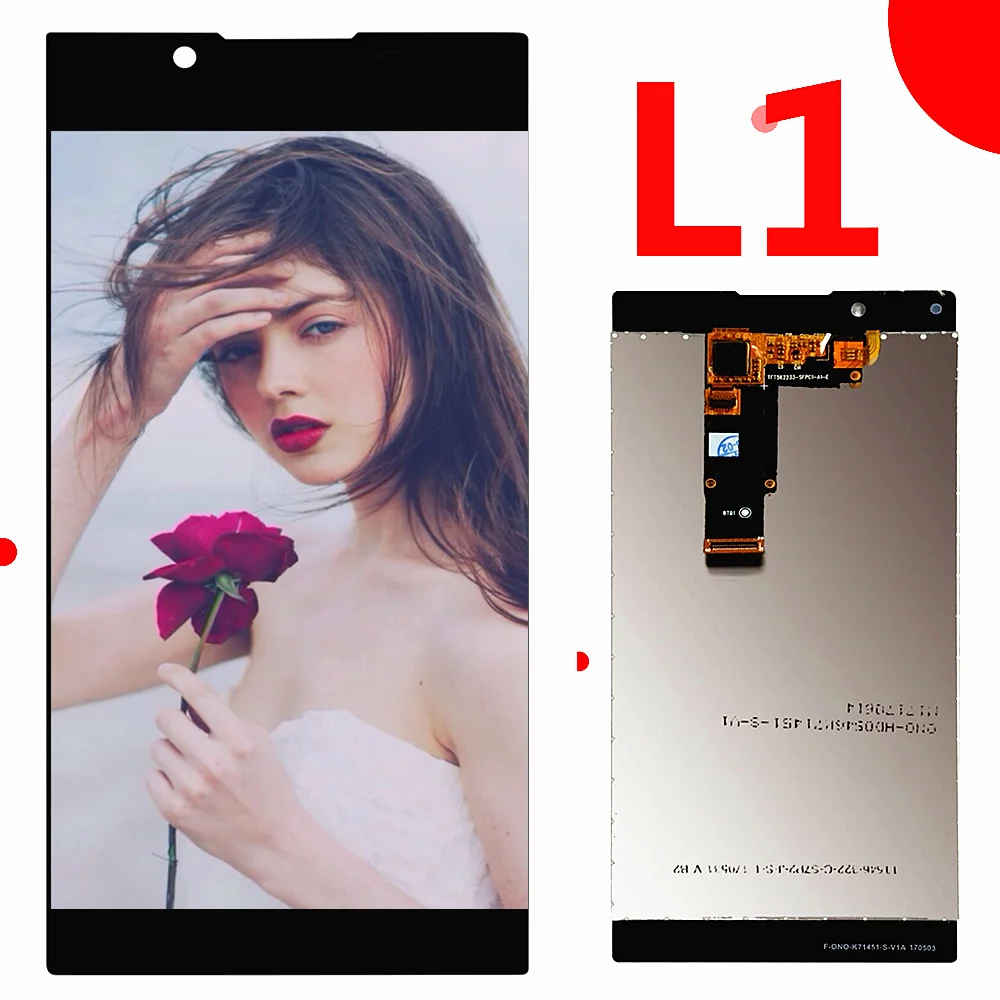 5,5 ''ЖК-дисплей для sony Xperia L1 ЖК-дисплей G3312 G3311 G3313 сенсорный экран для sony L1 ЖК-дигитайзер с рамкой