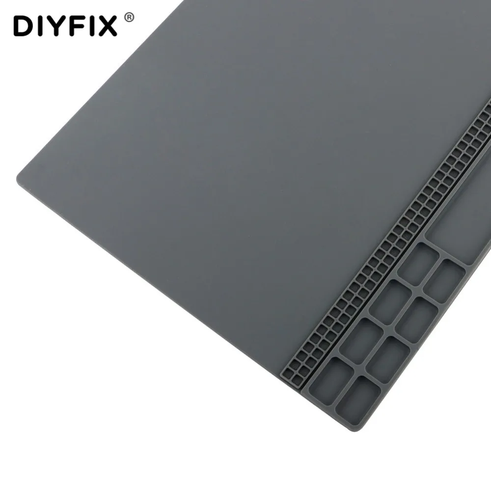 DIYFIX мягкий силиконовый рабочий коврик термостойкий изоляционный стол горячий воздушный пистолет станция коврик Мобильный телефон BGA PCB пайка инструмент для ремонта