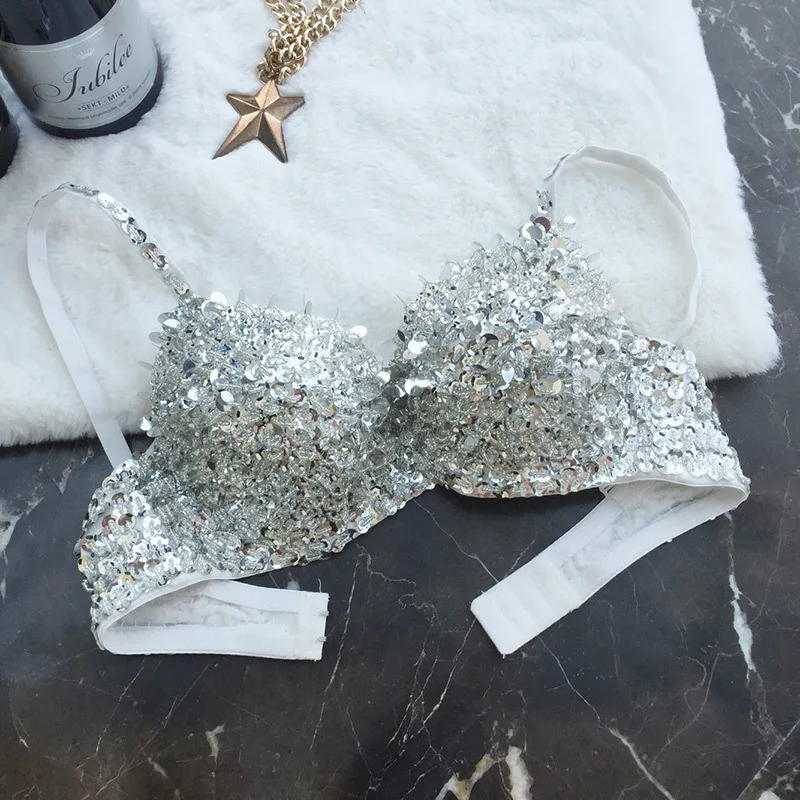 Новый женский костюм с блестками в стиле Гаги одежда для паба певицы танца живота