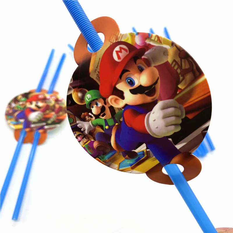 135/68 шт. Mario Bros День Рождения украшения набор Супер Марио салфетки скатерть чашки тарелки одноразовая посуда набор