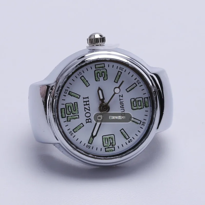 Популярное креативное стальное круглое эластичное кварцевое кольцо на палец