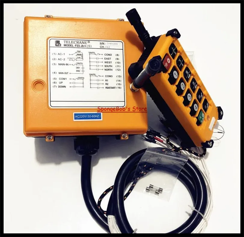 

Промышленный радиоприемник, дистанционное управление подъемным краном F23-A, управление подъемного крана, 24 В/переменного тока, 220 В переменного тока, 380 В переменного тока, 1x передатчик + 1x приемник