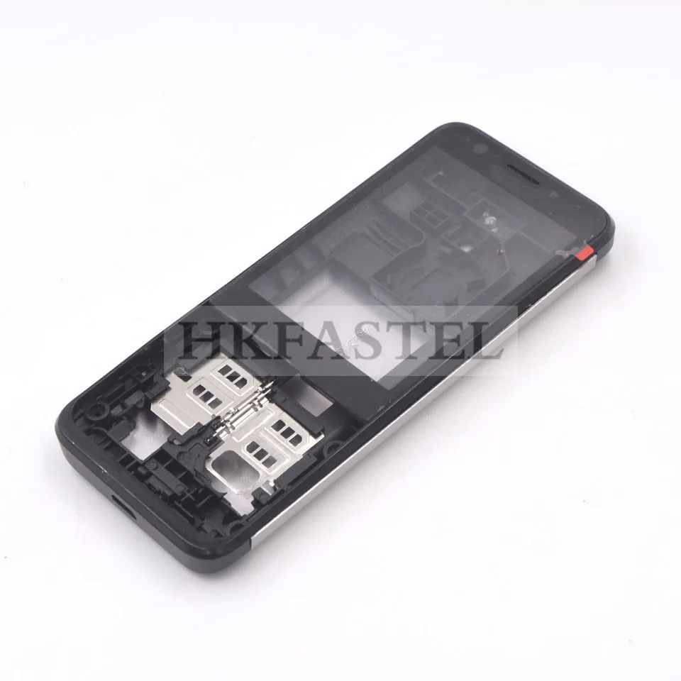 Black No Keypad For Nokia 230 Dual SIM New Full Phone Housing Cover Case+ English Keypad+Tools Free shipping - Color: Black No Keypad