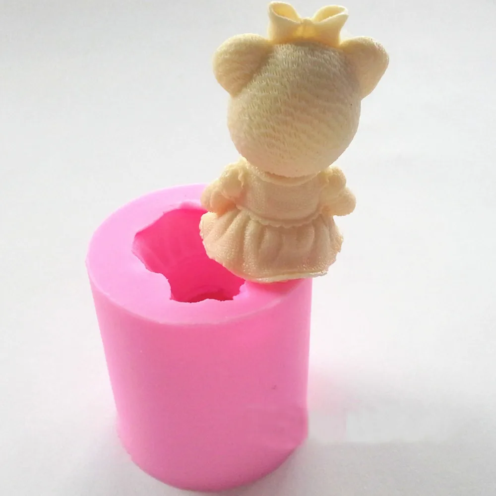 Силиконовая форма для мыла с милым медведем мальчиков и девочек|mould base|candle cakecandle