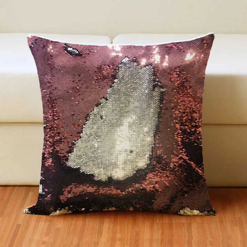 40*40 см Двусторонняя наволочка Русалочка с блестками для подушки волшебная