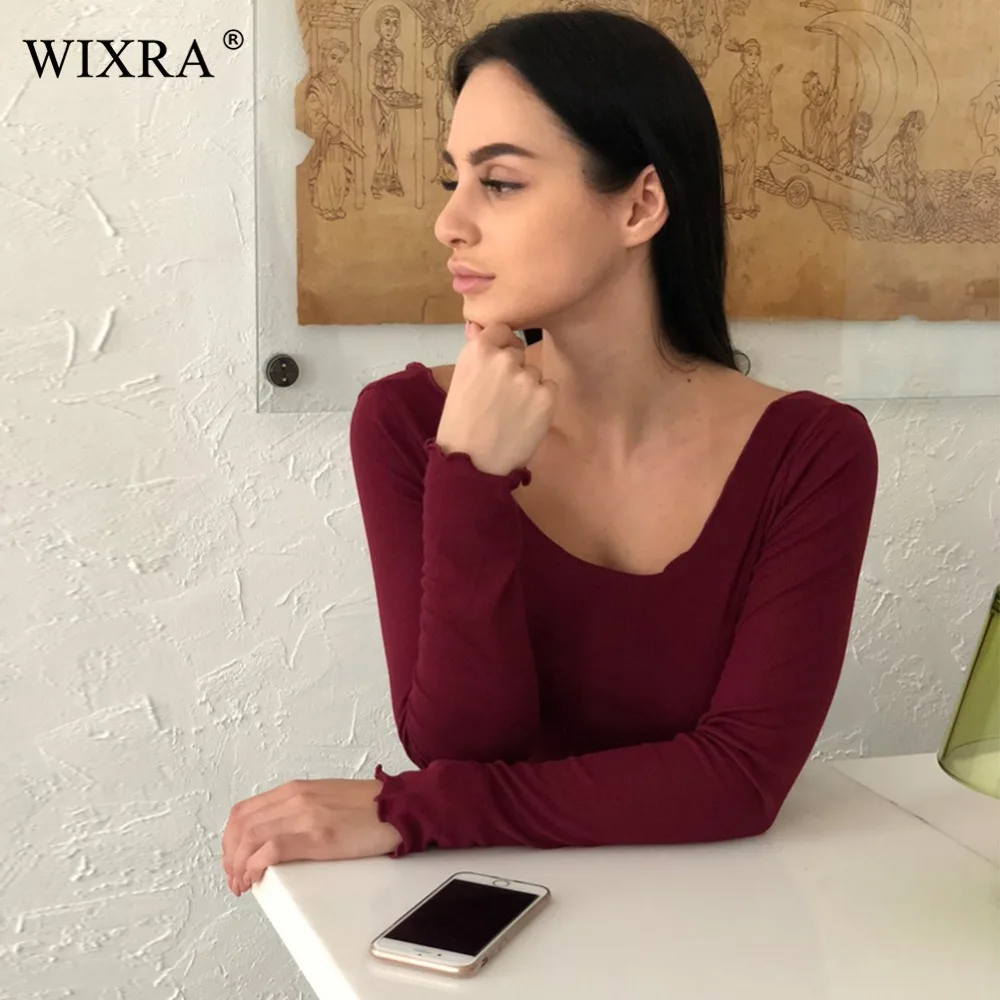 Женский Базовый Топ Wixra Летняя трикотажная футболка без бретелек с круглым