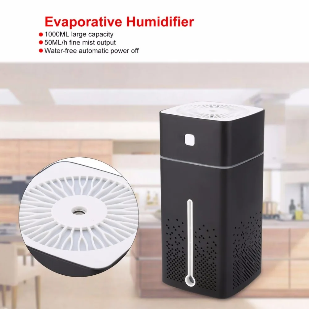 Испарительный Увлажнитель 1000 мл очиститель и увлажнитель воздуха с 7 цветов огни