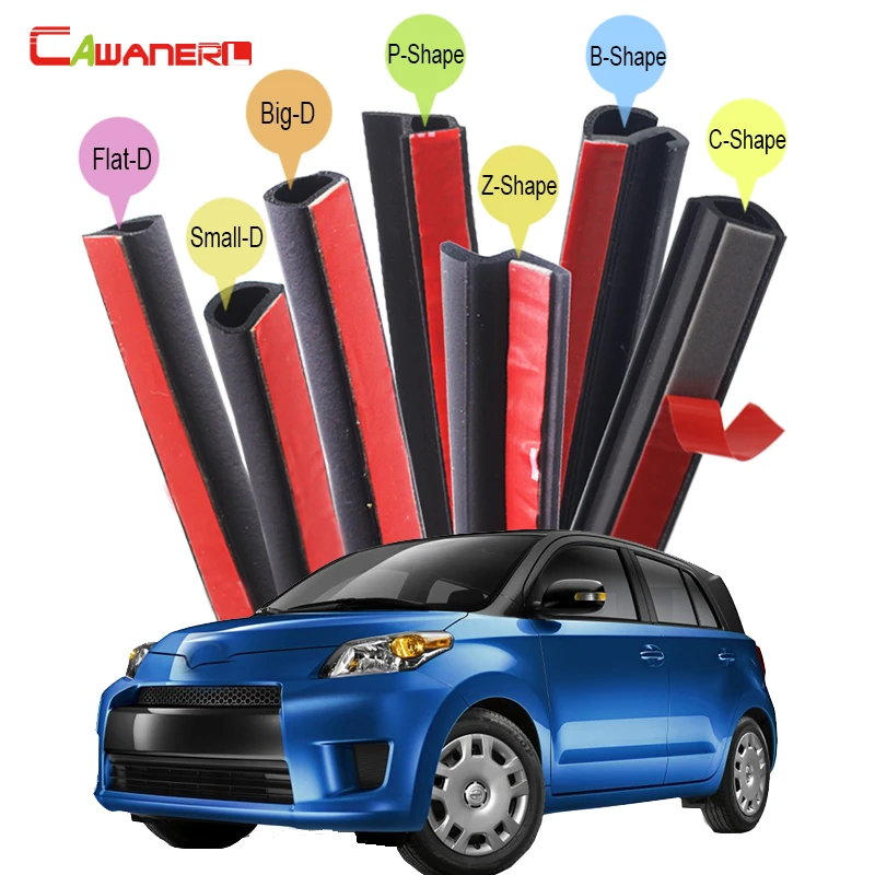 Cawanerl Rubber Car Hood Trunk Door Sealing Strip Kit Weatherstrip Seal Edge Trim Noise Control Self-Adhesive For Scion xB xD | Автомобили