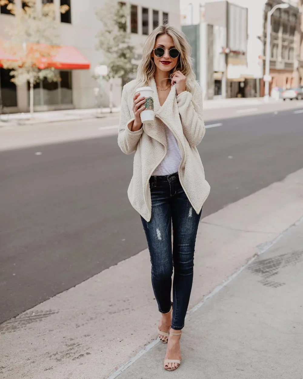 SaHezeng 2017 Autumn Fashion Women Warm Mohair Cardigan Outerwear Casual Loose Turn-down Collar Ladies Coats B10-1 |