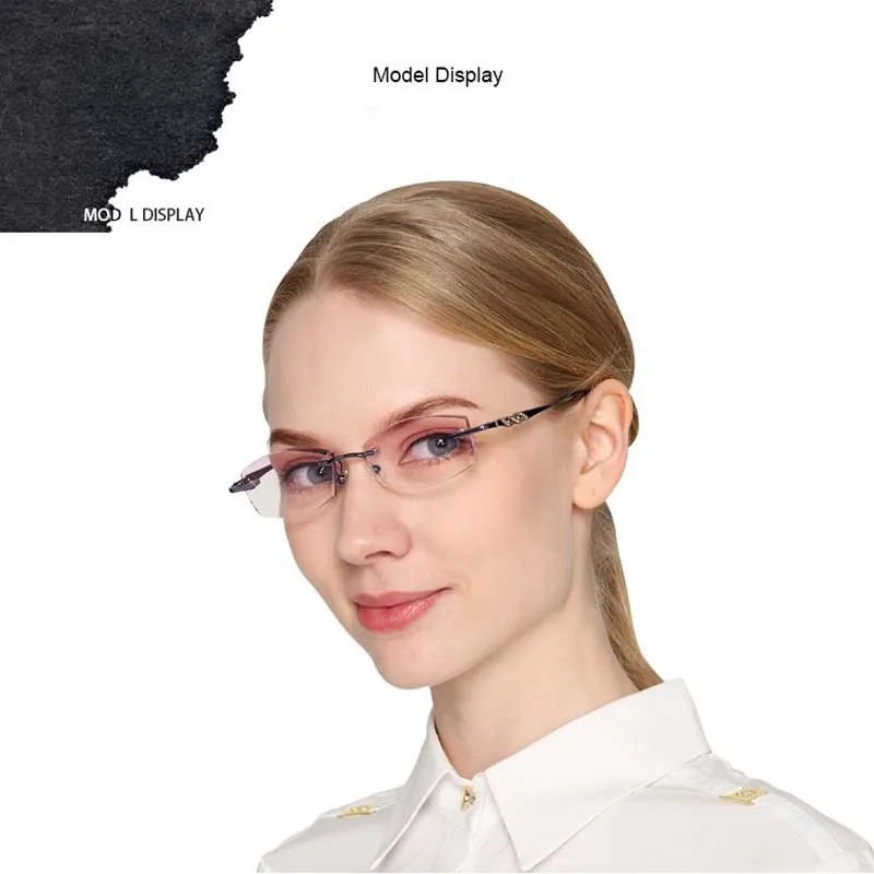 Высококачественные женские очки для чтения без оправы Модные металлические с