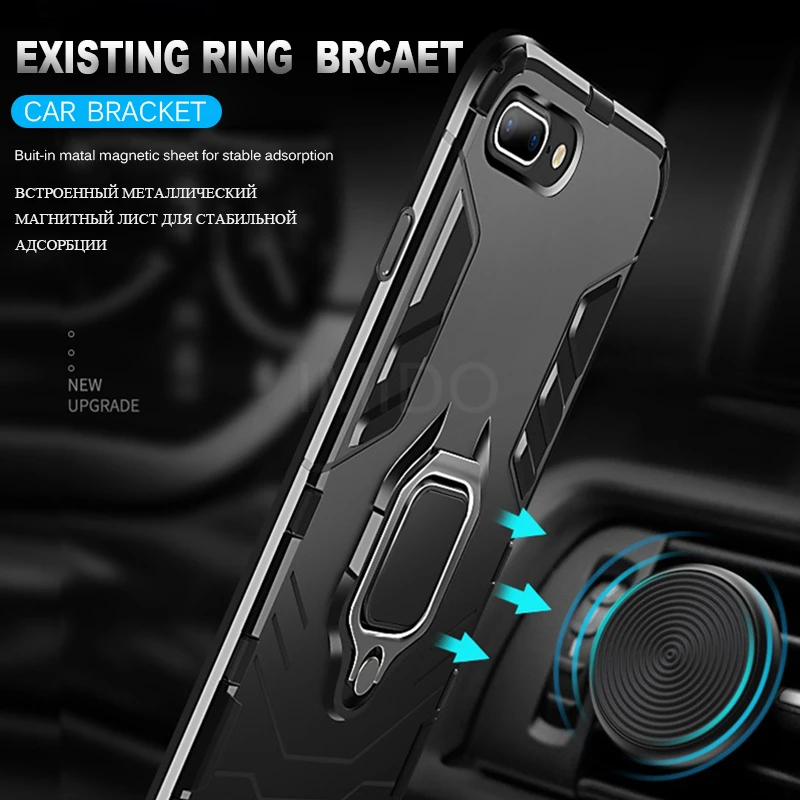 Luxury Armor Ring Soft Phone Case For IPhone 6 6s 7 8 Plus XR X XS Max Cover Shockproof | Мобильные телефоны и аксессуары