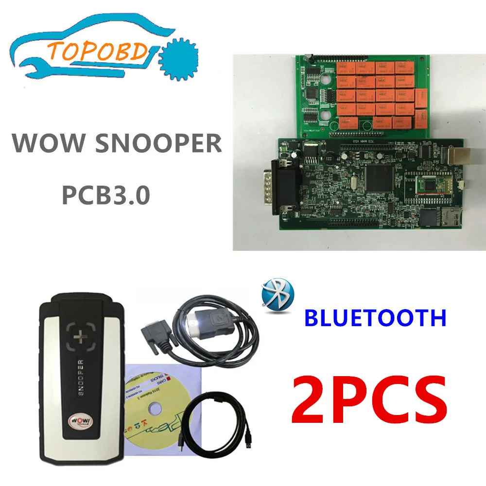 2 шт./лот супершпионское зеленый 3 0 pcb с/без Bluetooth obd obd2 для TCS CDP последняя 2016r0