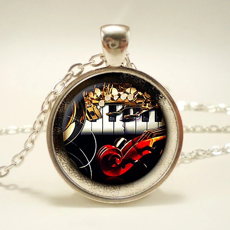 Подвеска для фортепиано скрипки саксофона музыкальное ожерелье ювелирные