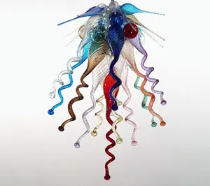 

Hot Sale Colored Glass Small Chandelier for House Decoration