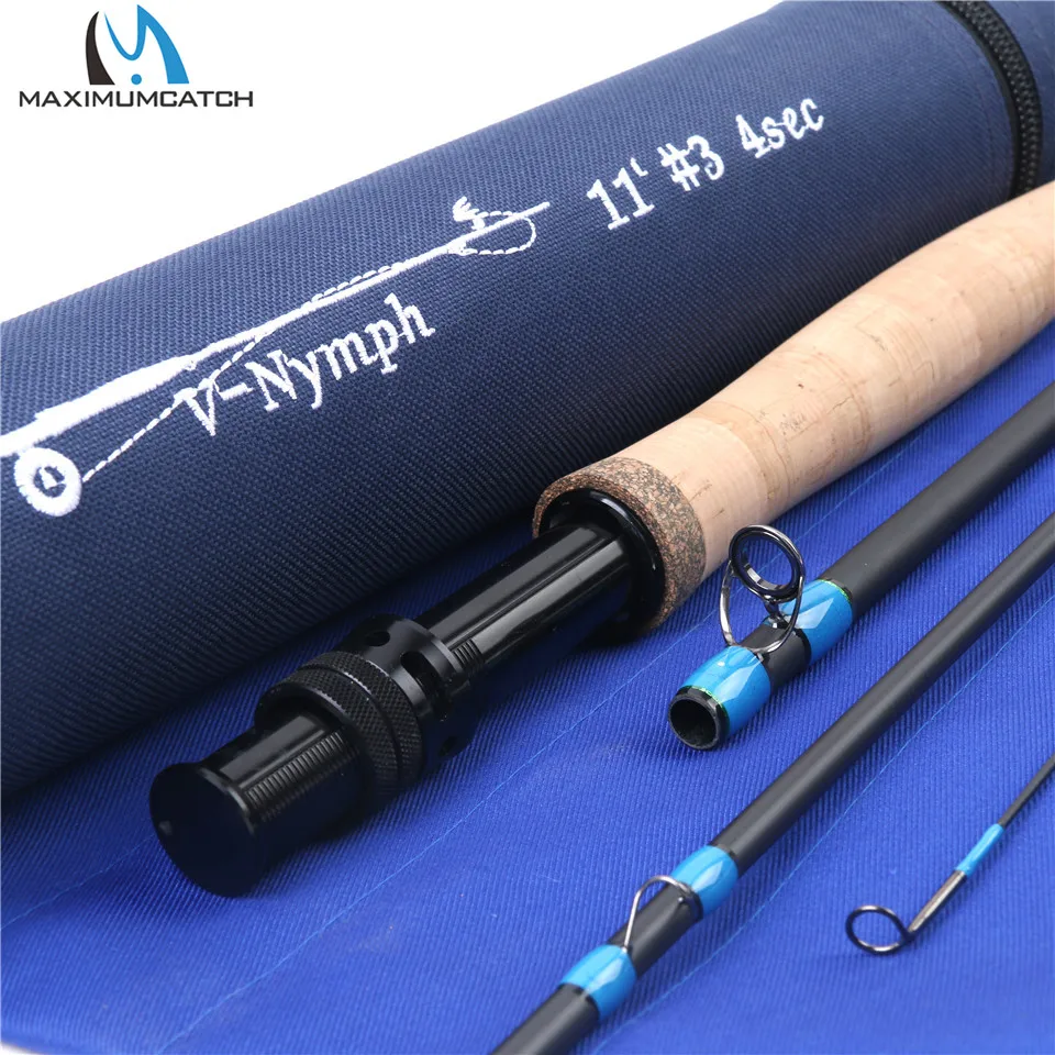 Удочка Maximumcatch 10FT 11FT 2/3/4WT 4Sec Nymph Fly IM10 из графитового углеволокна быстроходная с