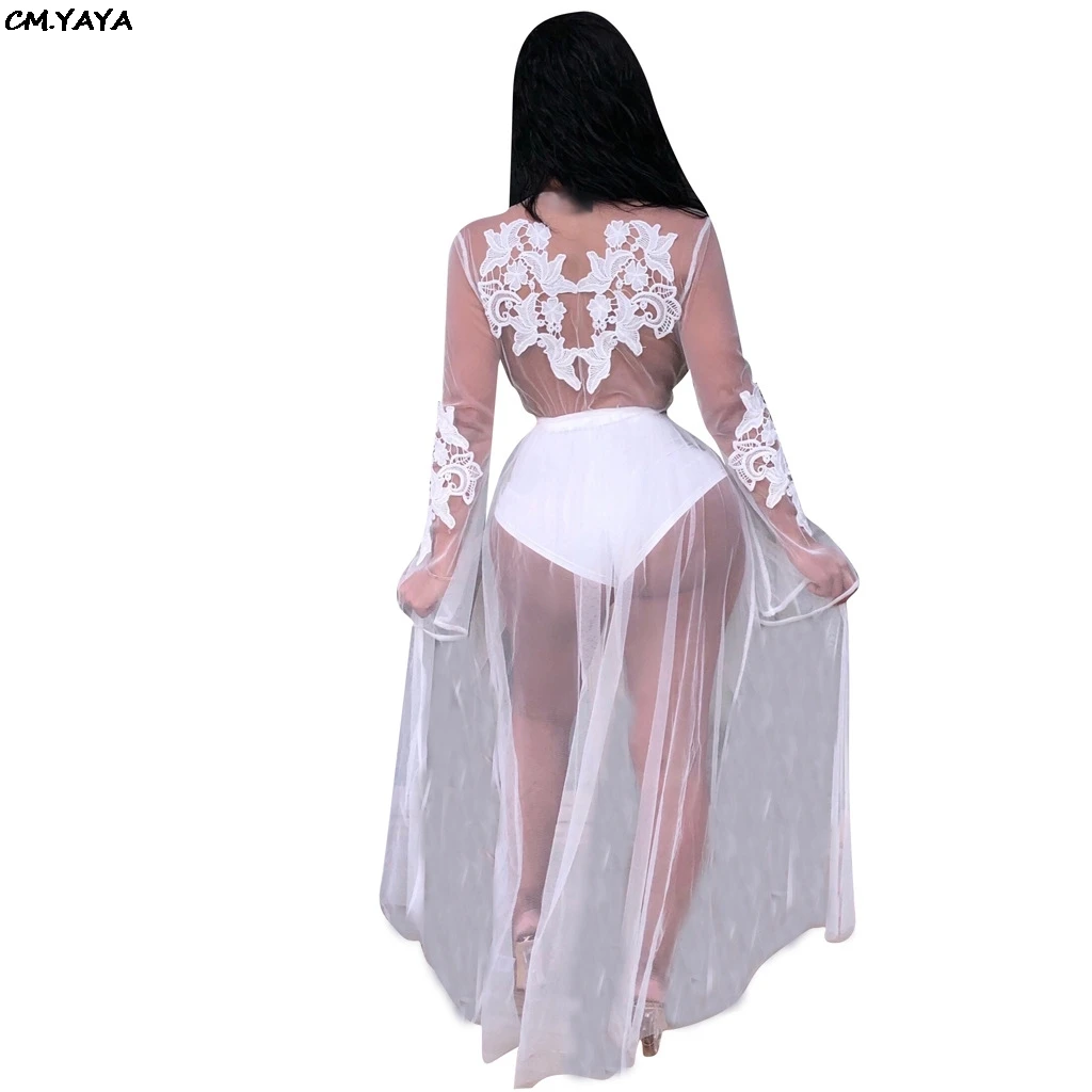 Женское кружевное платье макси с глубоким v образным вырезом и цветочной