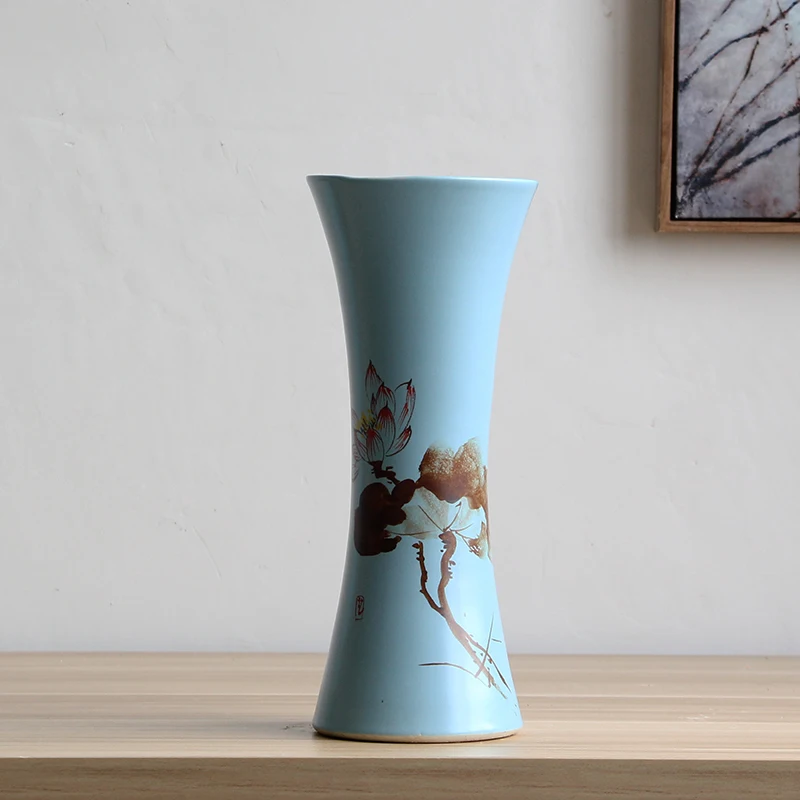 Глазированные Керамика Настольная Ваза Фарфор Коллекция набор (3 шт.) с lotus