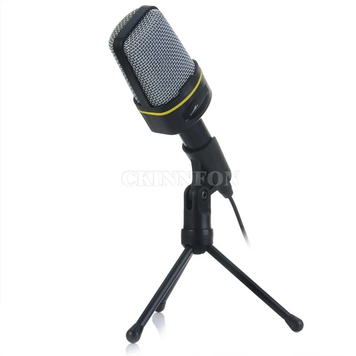 

50Pcs/Lot Color Professional Condenser Sound Microphone with Stand for PC Laptop Skype Recording