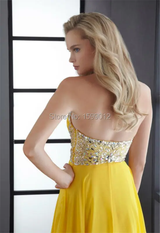 2014 New Fashion Sleeveless Silk Chiffon Crystals Long Formal Evening Dress Prom Party Gown Free Shipping | Свадьбы и торжества