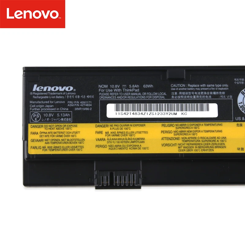 Оригинальный сменный аккумулятор lenovo для ноутбука Lenovo ThinkPad X200 X200S X201 X201S X201I 45N1171