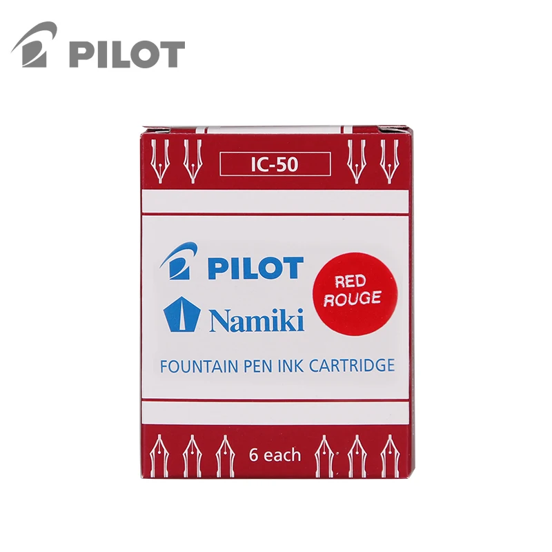 6 шт./упак. Япония Pilot IC-50 ic50 ic 50 чернильный мешок чернильные картриджи для FP-50r/78 г ручка черный, красный, синий 3 вида цветов