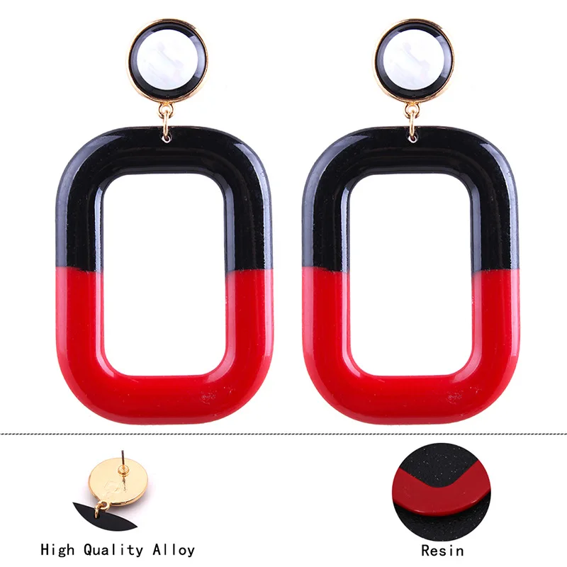 Женские большие серьги aiboduo синего цвета ювелирные изделия квадратные Hyperbole Bijoux