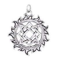 daisies simple style svarog square round pendant star rus amulet ancient slavic talisman statement jewelry pagan men necklace