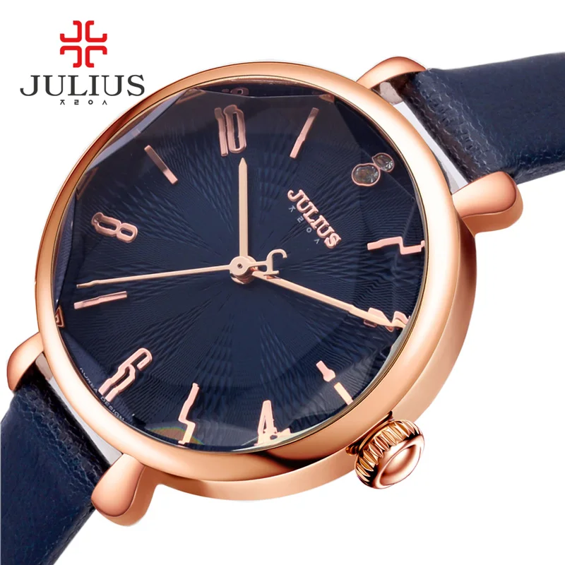 JULIUS JA-886 логотип часы для женщин желтый Продвижение Модные украшения дамы